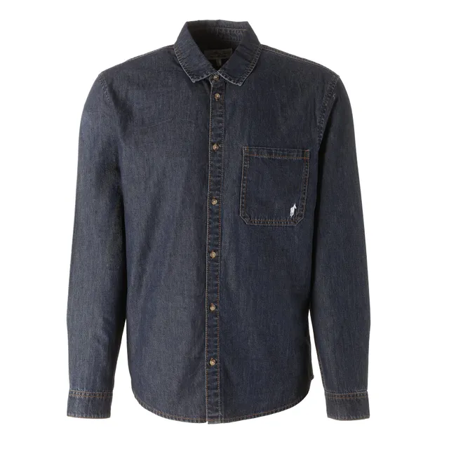 Chemise en jean broderie homme denim taille L à XXL