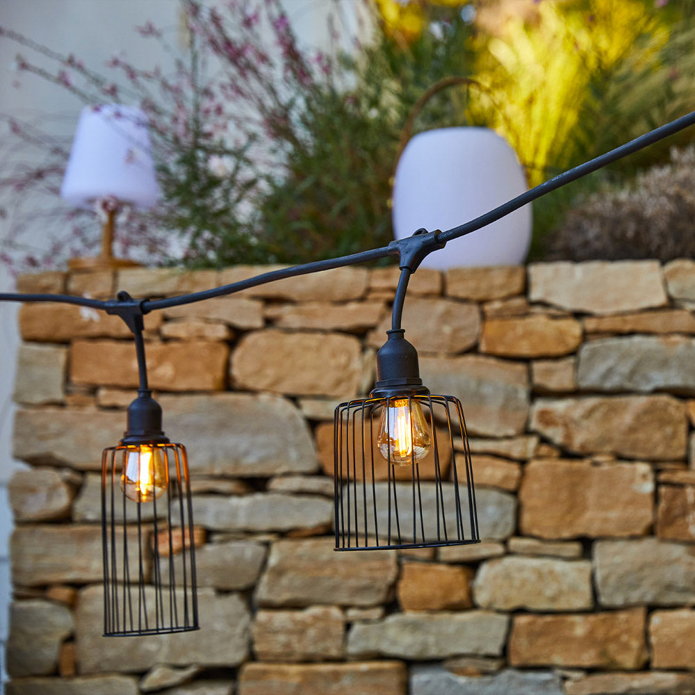 Red Deco Nema Light guirlande 6m 10 LED E27 blanc chaud cage