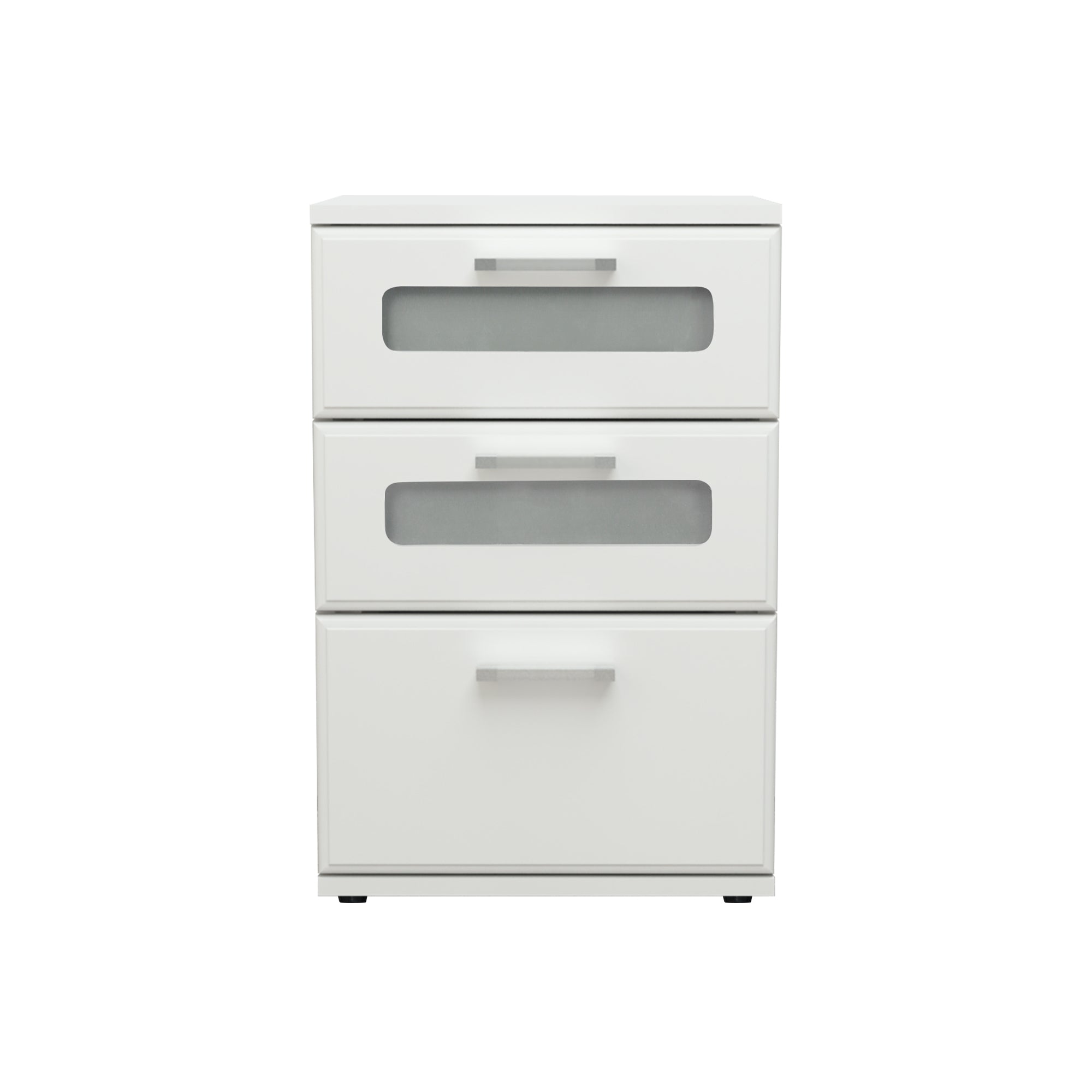 ML-Design Table nuit 3 tiroirs 40x60x38 blanc bois B-Ware