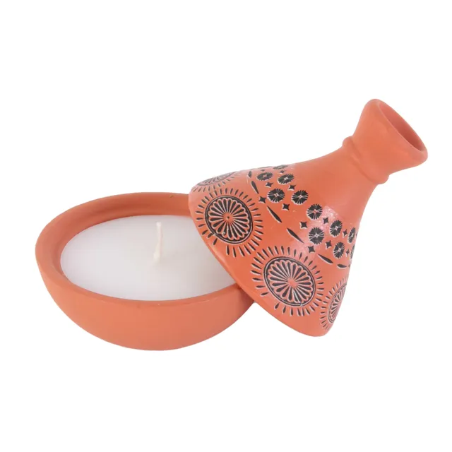 Stokomani Maison Bougie parfumée tajine céramique 10 cm