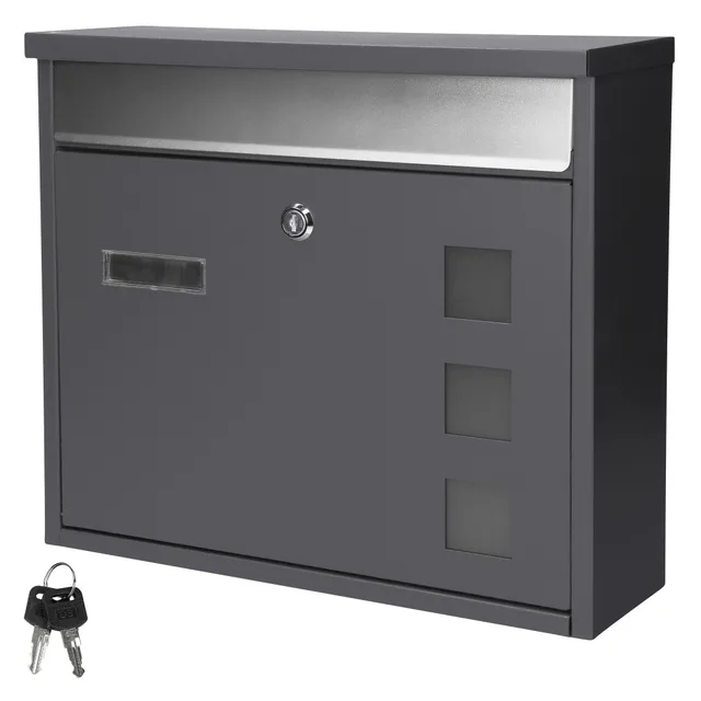 ECD Germany ML-Design boîte aux lettres anthracite 36 cm inox