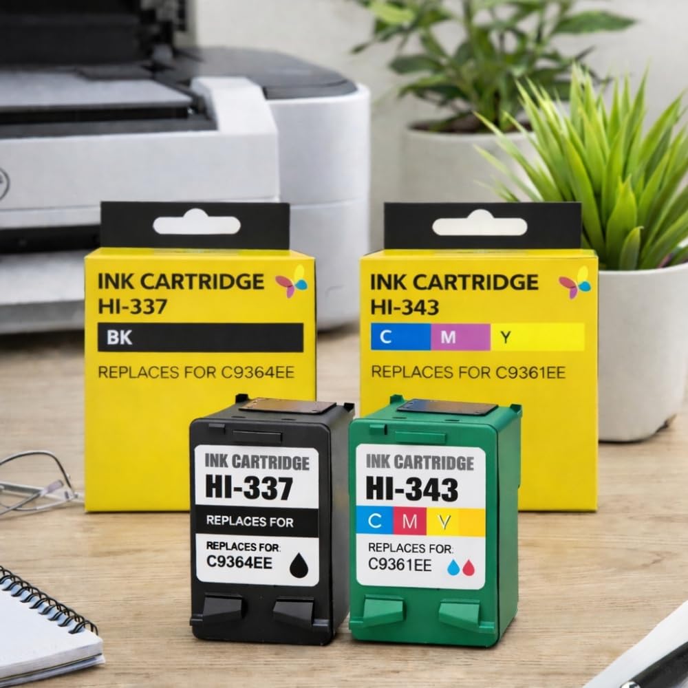 Shop-Story Pack 2 Cartouches HP 337 343 Encre Noire Couleur