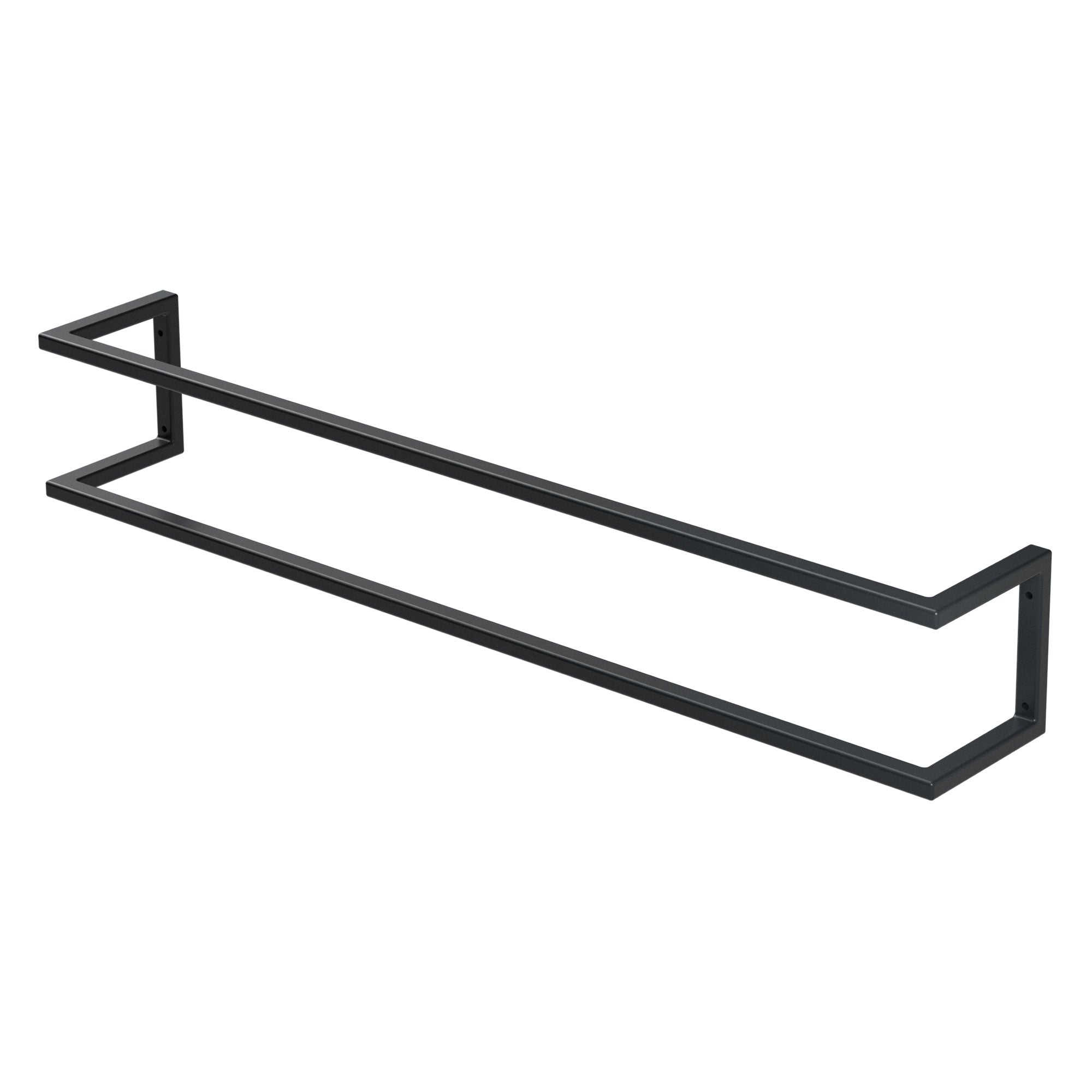 ML-Design porte-serviettes mural noir 50 cm acier à visser