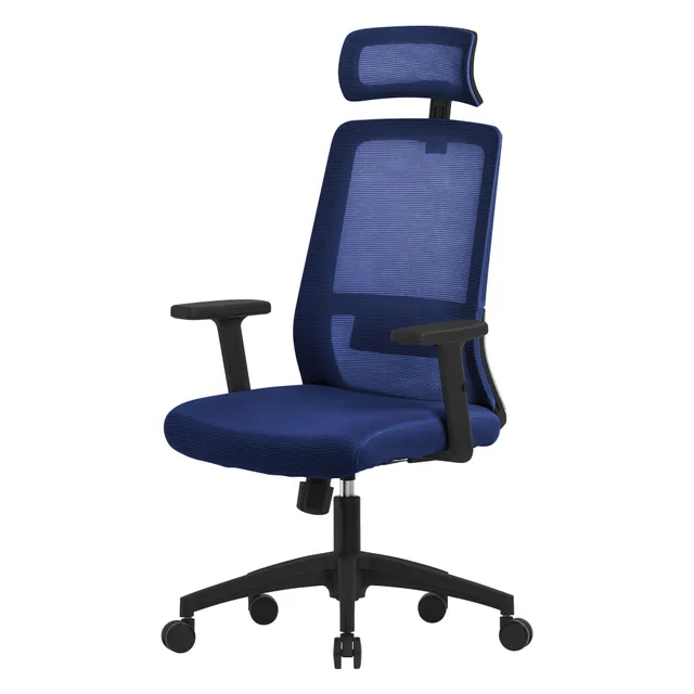 ECD Germany Surpreme chaise bureau ergonomique gris filet