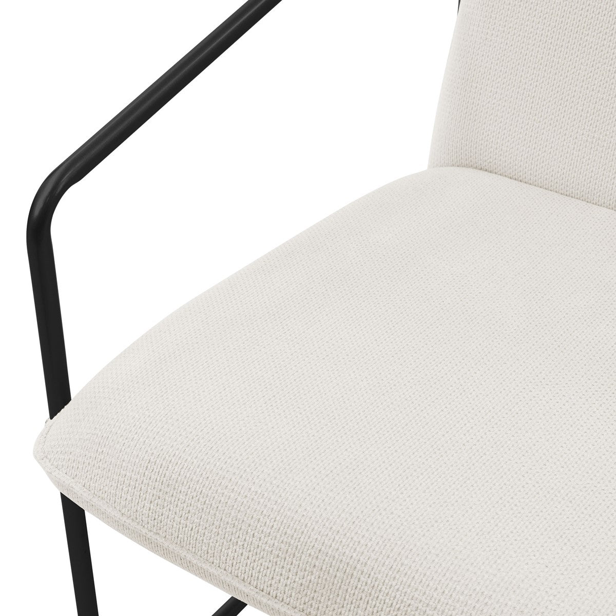 ECD Germany ML-Design lot 2 fauteuils beiges tissu 65x61x76 cm