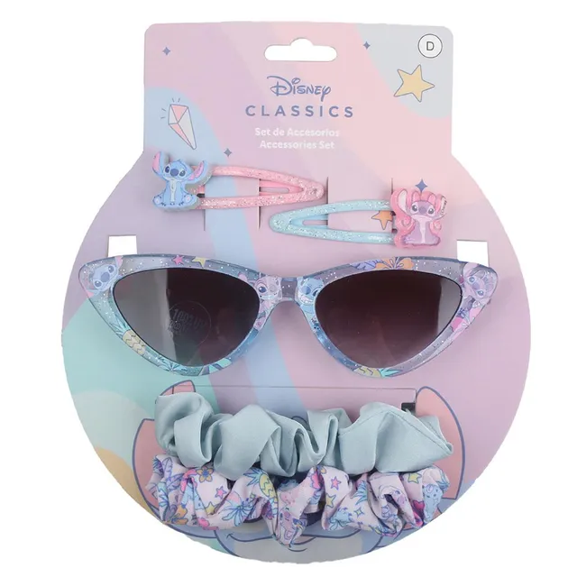 Lilo & Stitch lot 5 pièces accessoires cheveux enfant lunettes soleil