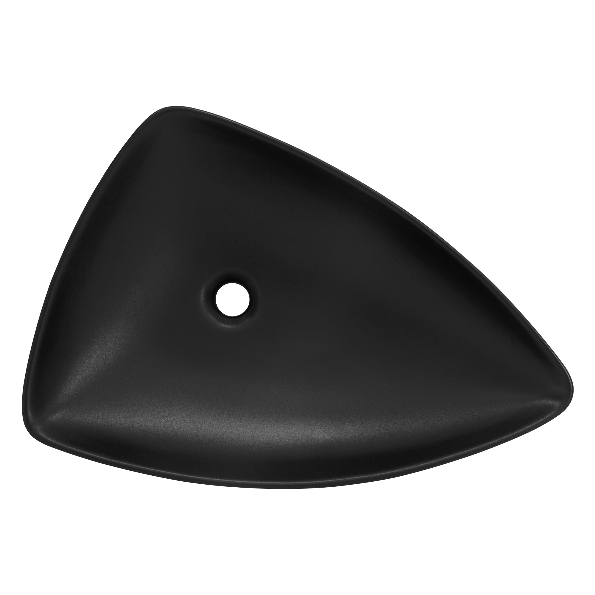 ECD Germany Sanitär lavabo noir céramique 69x46 cm triangle