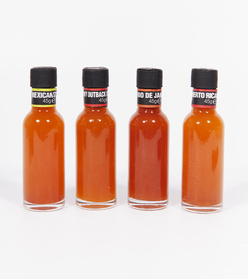 L'avant gardiste Tour du monde coffret 4 sauces piquantes
