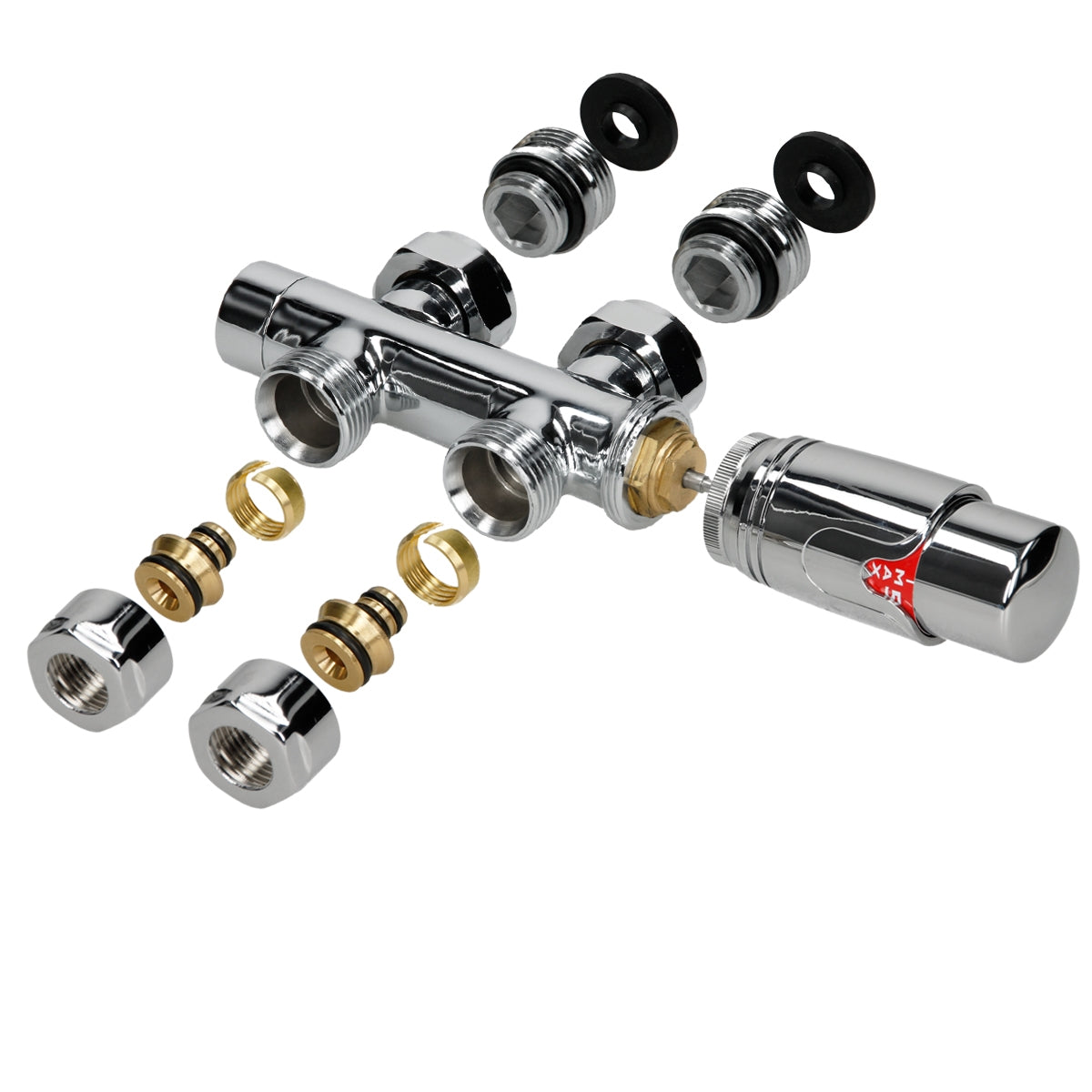 LuxeBath Sahara radiateur salle de bain chrome 500x1800 courbe