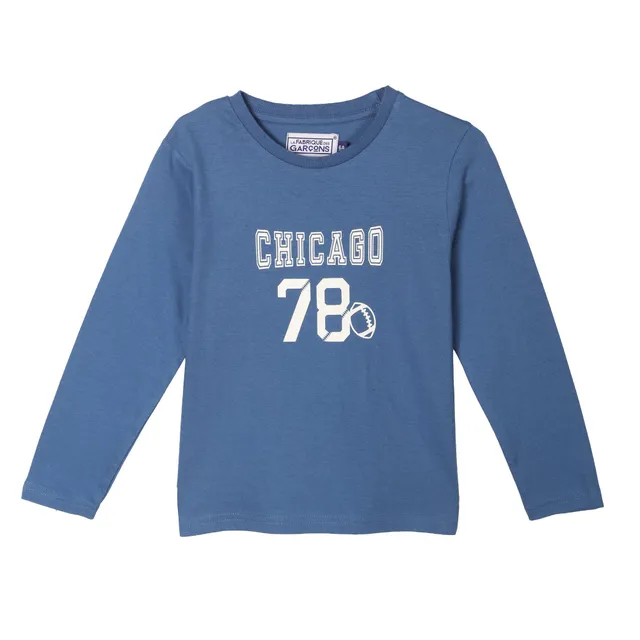 Stokomani tee-shirt enfant bleu coton 8 ans