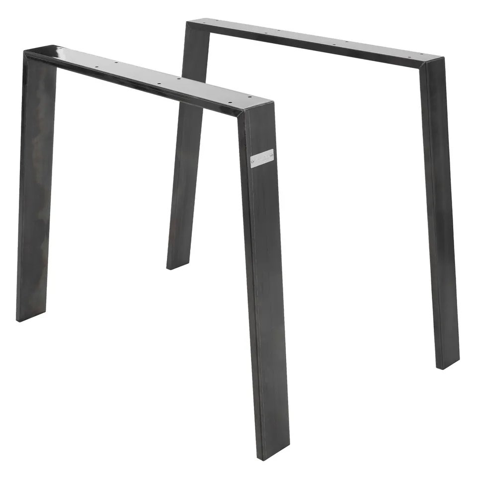 ECD Germany Möbel pieds de table 90x72 cm industriel acier lot 2