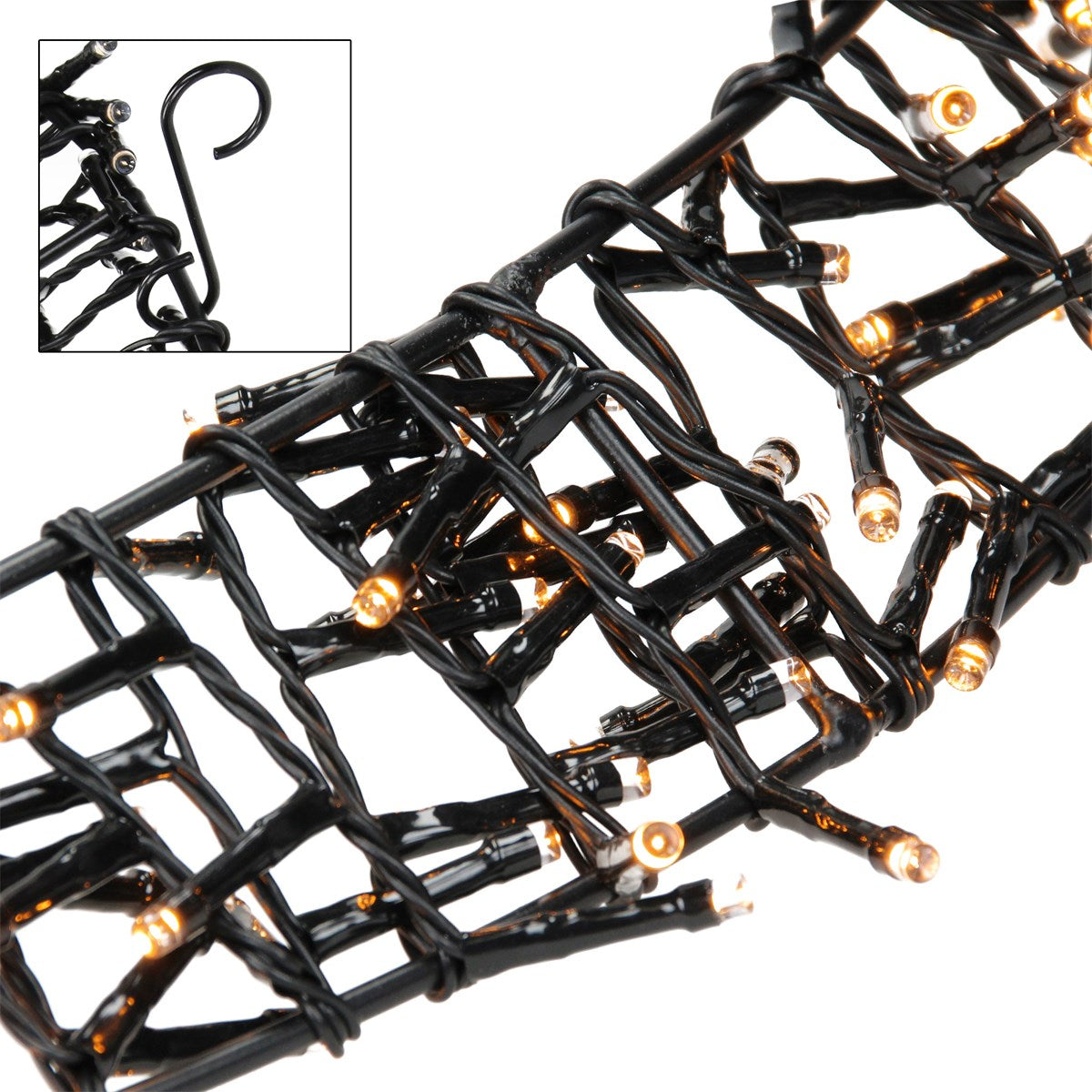 ECD Germany Couronne de Noël LED métal blanc chaud 58 cm