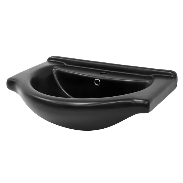 ECD Germany LuxeBath lavabo céramique ovale blanc à encastrer