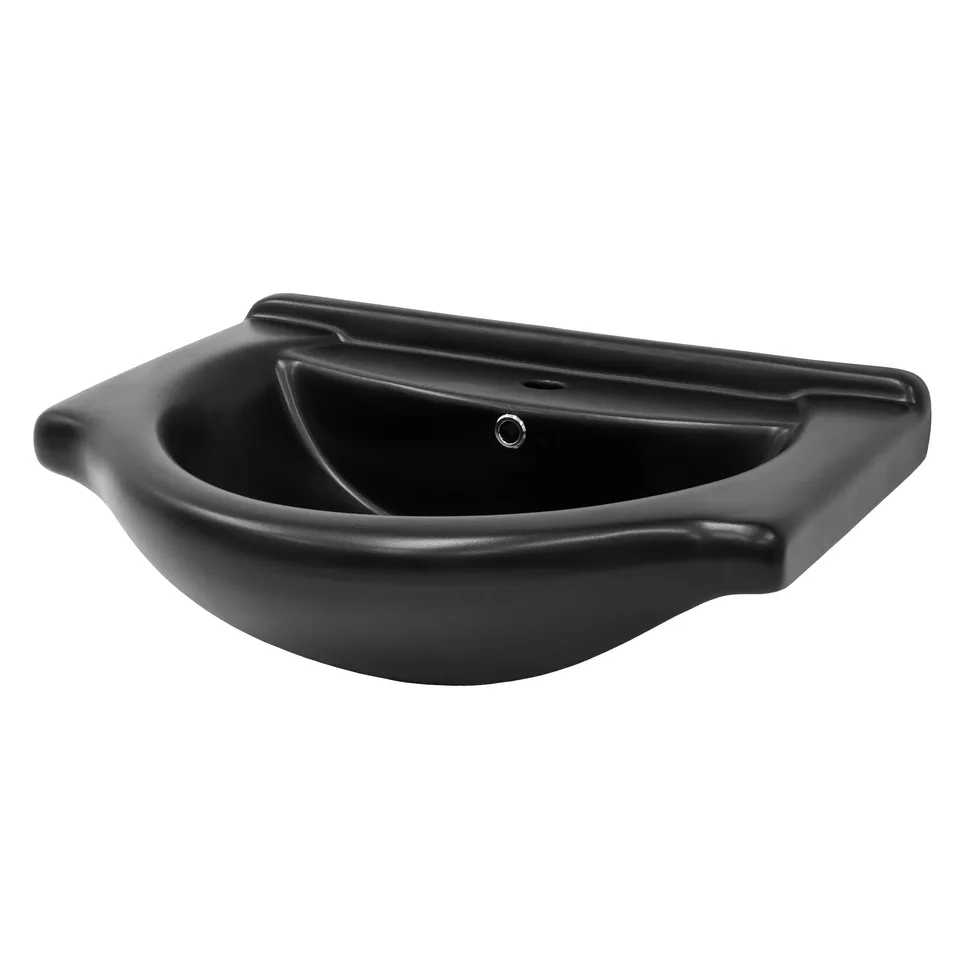 ECD Germany LuxeBath lavabo céramique ovale blanc à encastrer