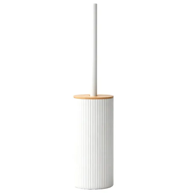 Red Deco LUND brosse WC blanche bambou support 39 cm