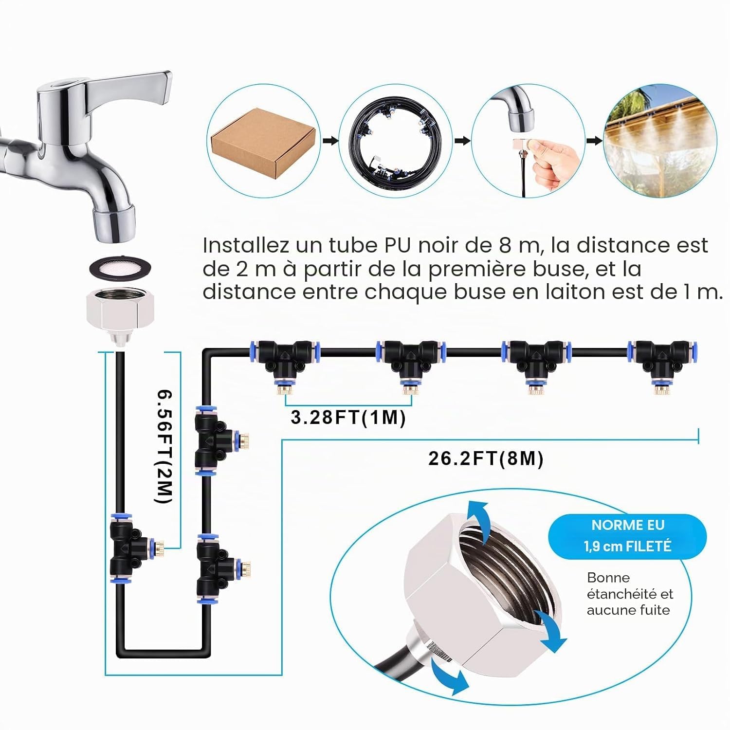 Shop-Story Maison kit brumisateur extérieur 20m 23 buses lot 2