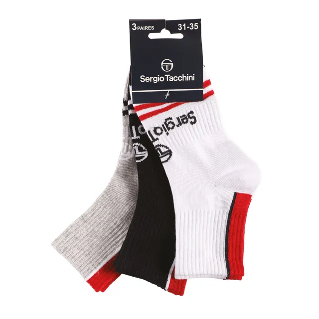 Sergio Tacchini Lot 3 paires chaussettes enfant 35/38