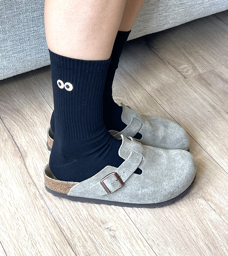 L'avant gardiste Lifestyle & Fun Chaussettes All eyes on you noir