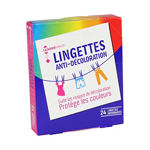 Leader Price lingettes anti-décoloration x24 lot 6 144 pièces