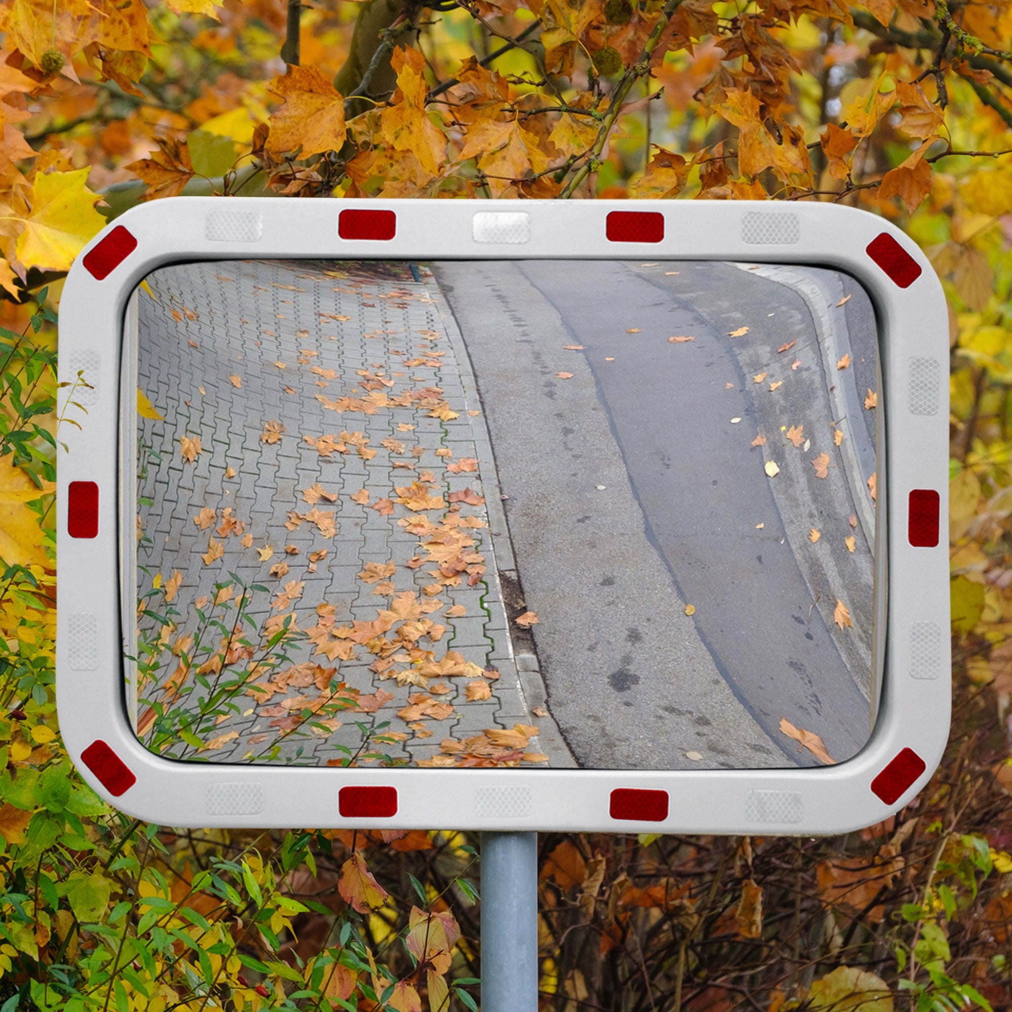 ECD Germany miroir de circulation convexe 60x40 cm avec support