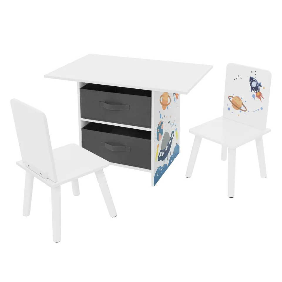 ECD Joyz table et chaises enfant bois motif espace 2 chaises