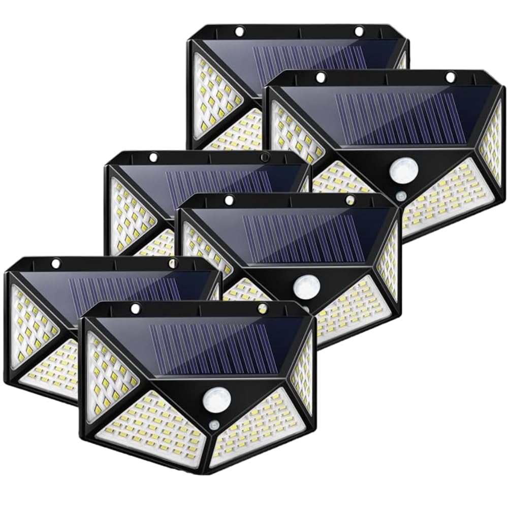 Shop-Story Wallamp_6x lot 6 lampes solaires murales 100 LED détecteur