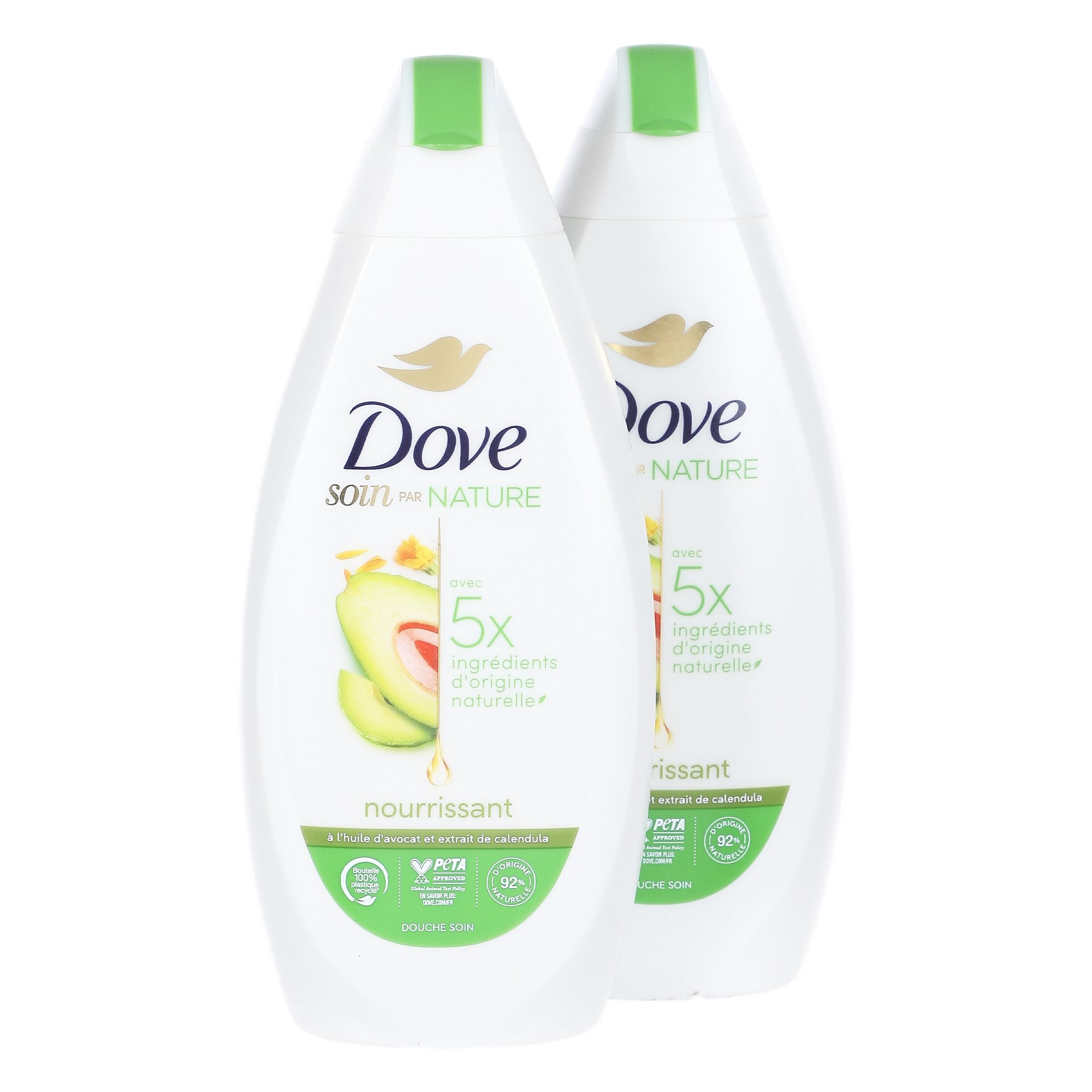 Stokomani Lot 2 gels douche soin nourrissant avocat Dove
