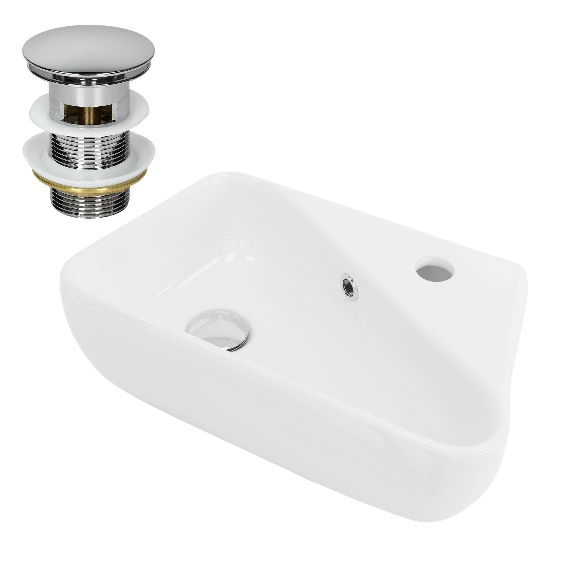 LuxeBath Sanitär lavabo à poser 450x270 mm blanc céramique