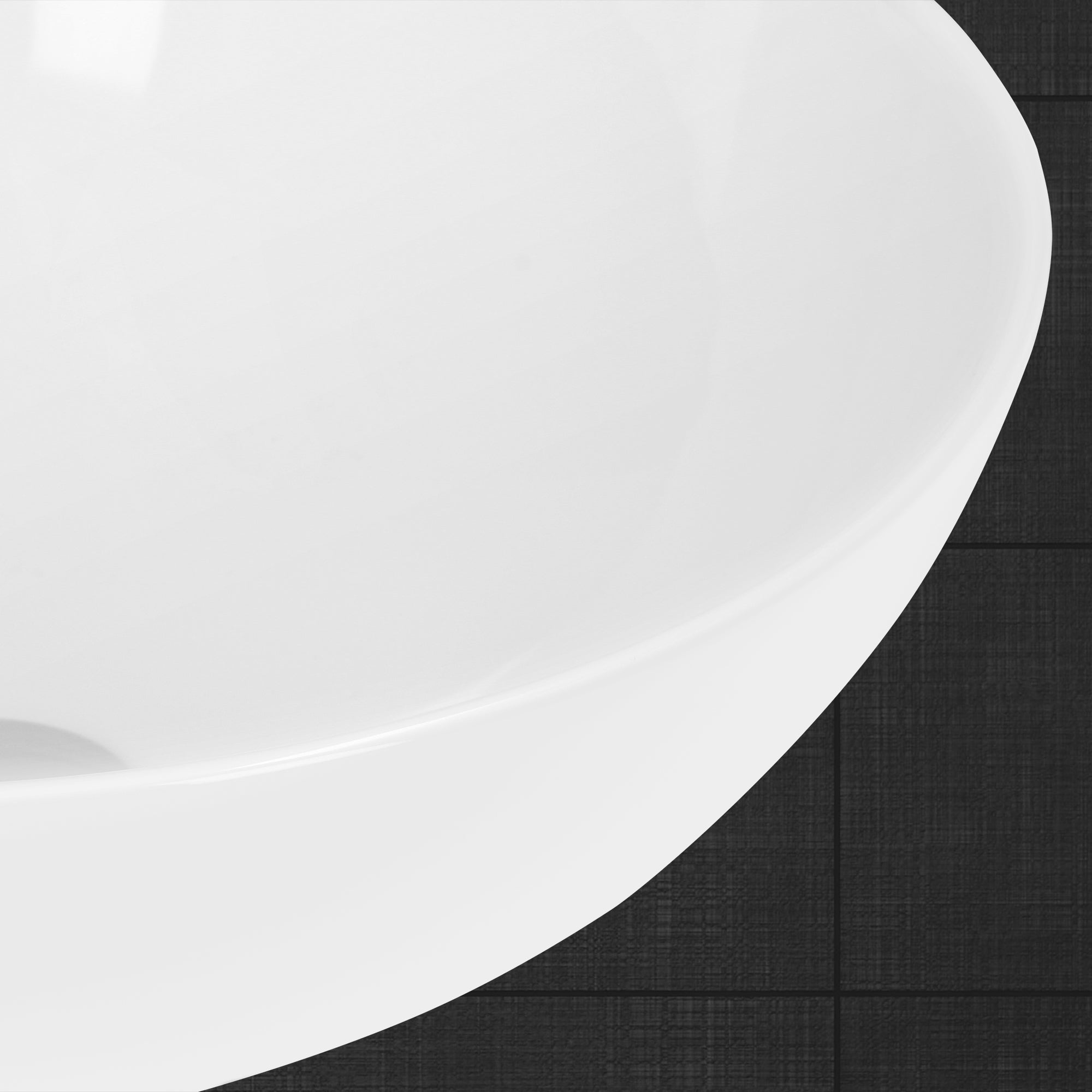 ECD Germany Sanitär Vasque à poser céramique blanche 28 cm bonde