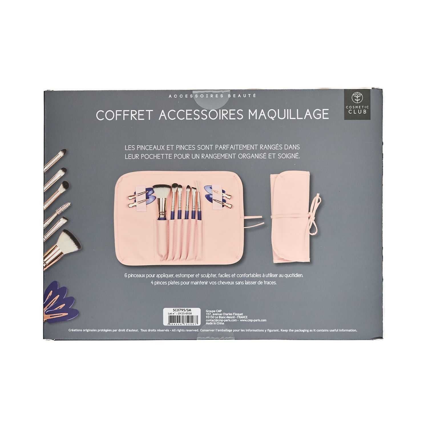 Stokomani coffret maquillage 10 pièces pinceaux pinces