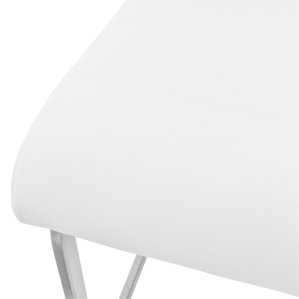 ECD Germany ML-Design chaise cantilever blanc similicuir lot de 2