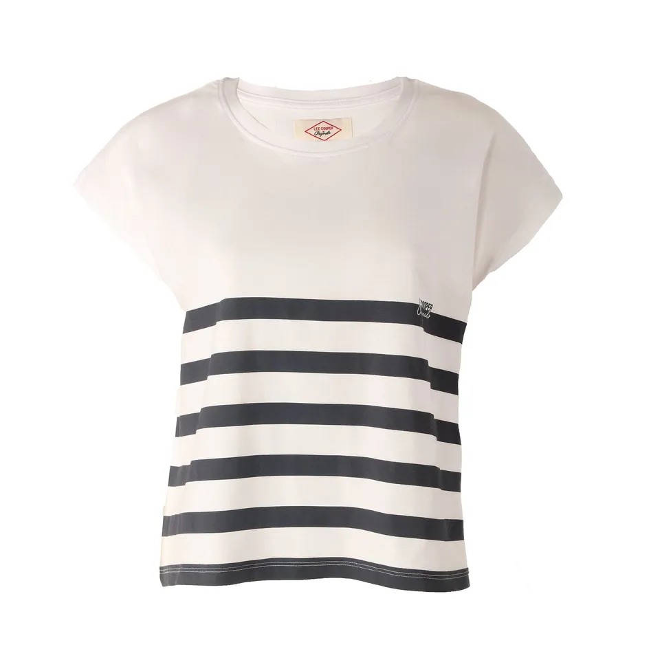 Stokomani Mode tee-shirt rayures bleu foncé taille M
