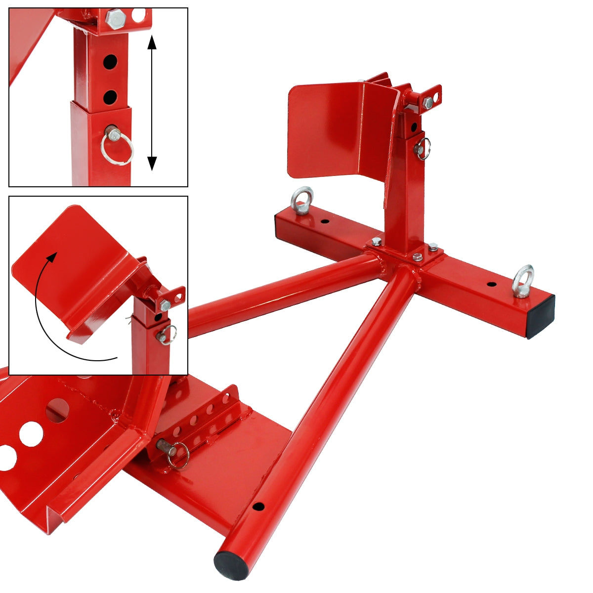 ECD Germany béquille avant moto 13-17 pouces acier pour atelier