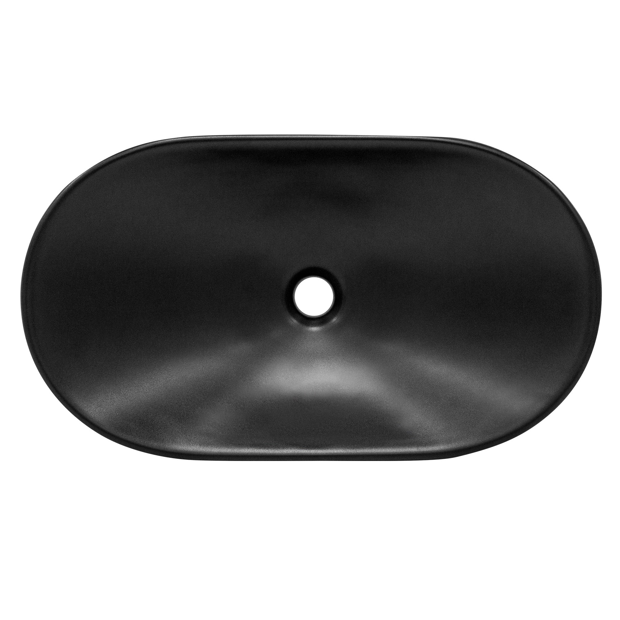 ECD Germany Sanitär vasque à poser ovale noire 63 cm céramique