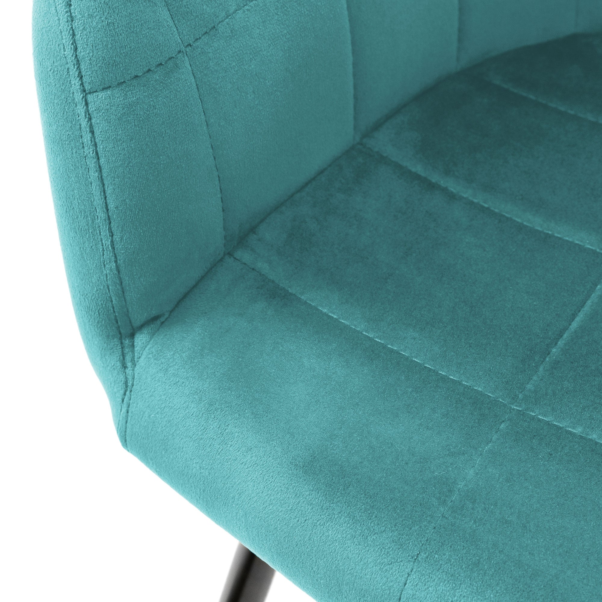ECD Germany Möbel Lot 6 Chaises Velours Pétrole