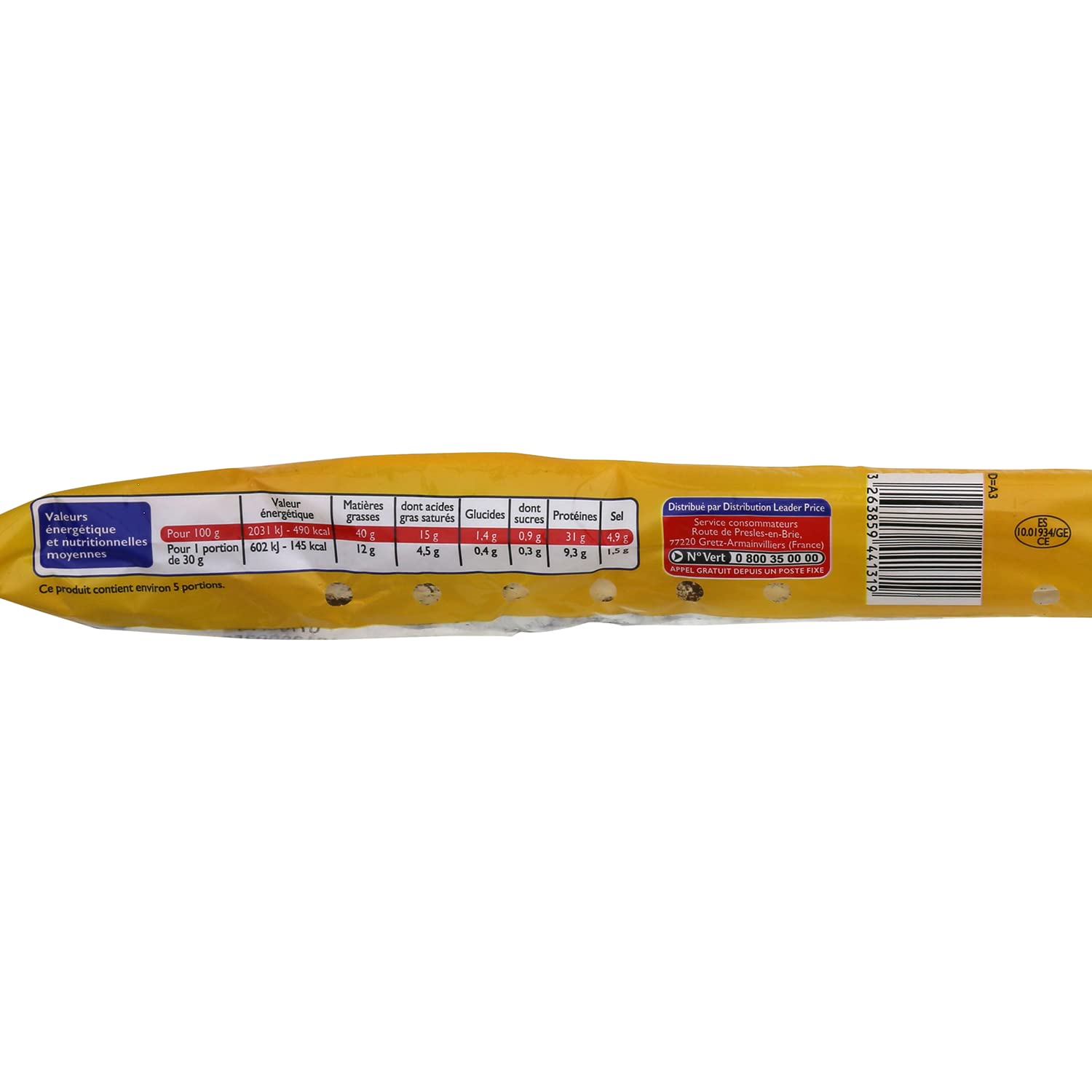 Leader Price Fuet Saucisson Sec Espagnol 170 g