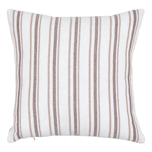 Stokomani Maison Coussin Groove rayures lin coton 40x40 cm