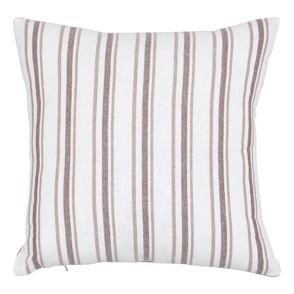 Stokomani Maison Coussin Groove rayures lin coton 40x40 cm