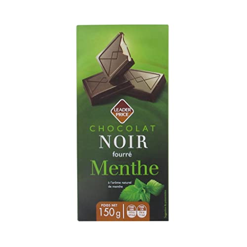 Leader Price Chocolats Chocolat Noir Fourré Menthe 150g Lot 8