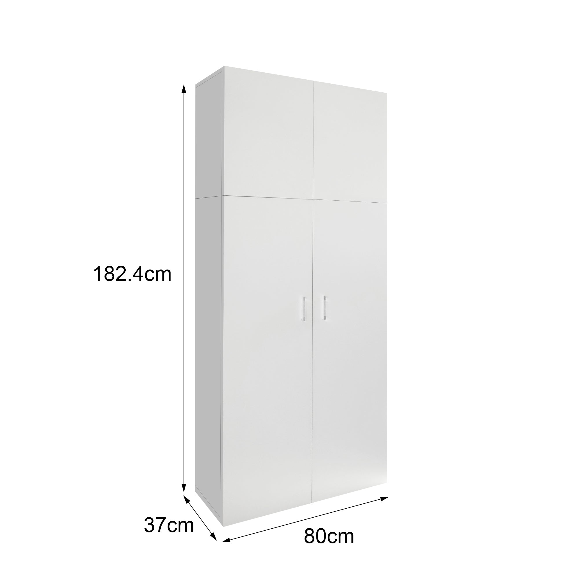 ECD Germany Möbel armoire blanche 182,4 cm 2 portes 8 casiers