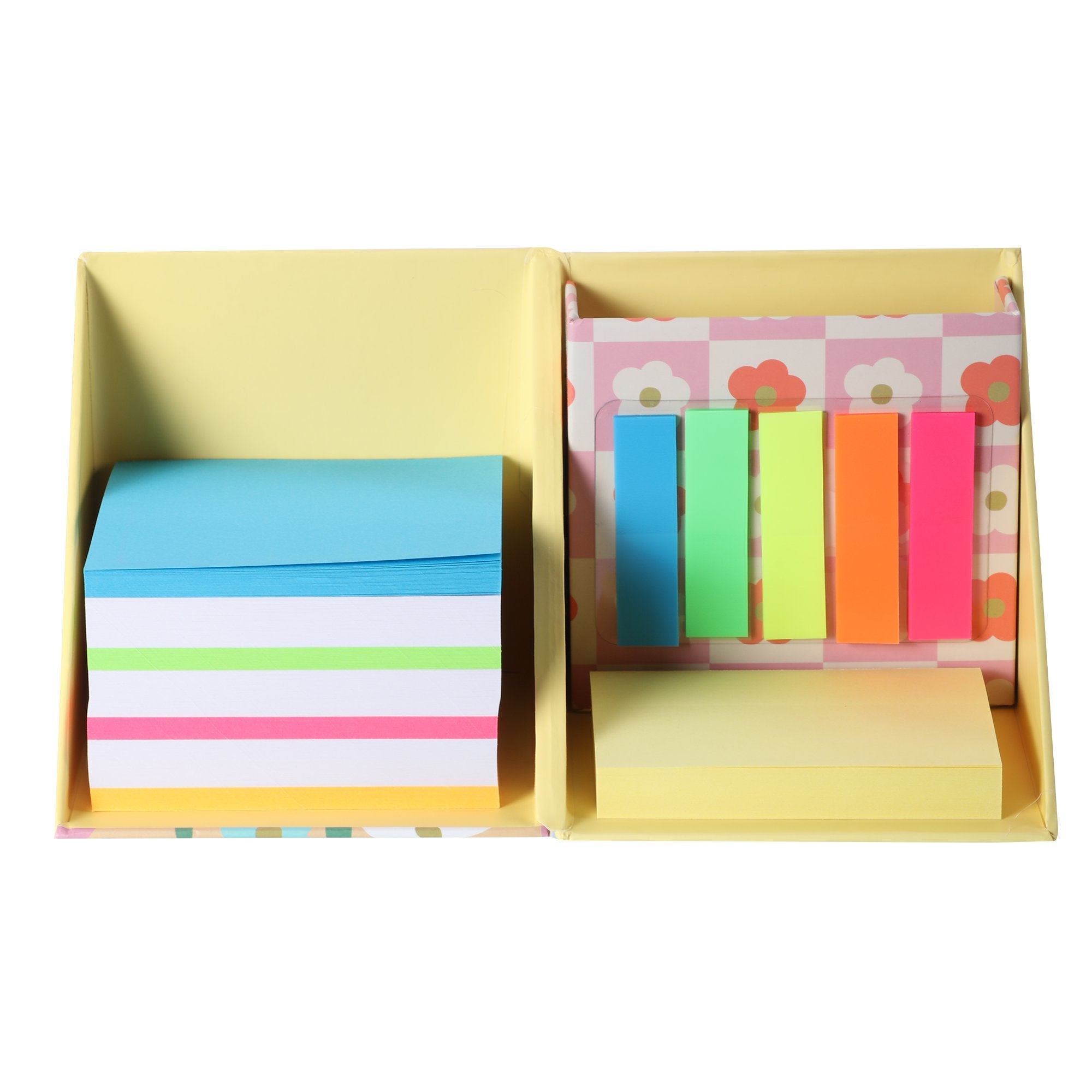 Stokomani Scolaire Bloc-notes pot à crayon notes adhésives rose