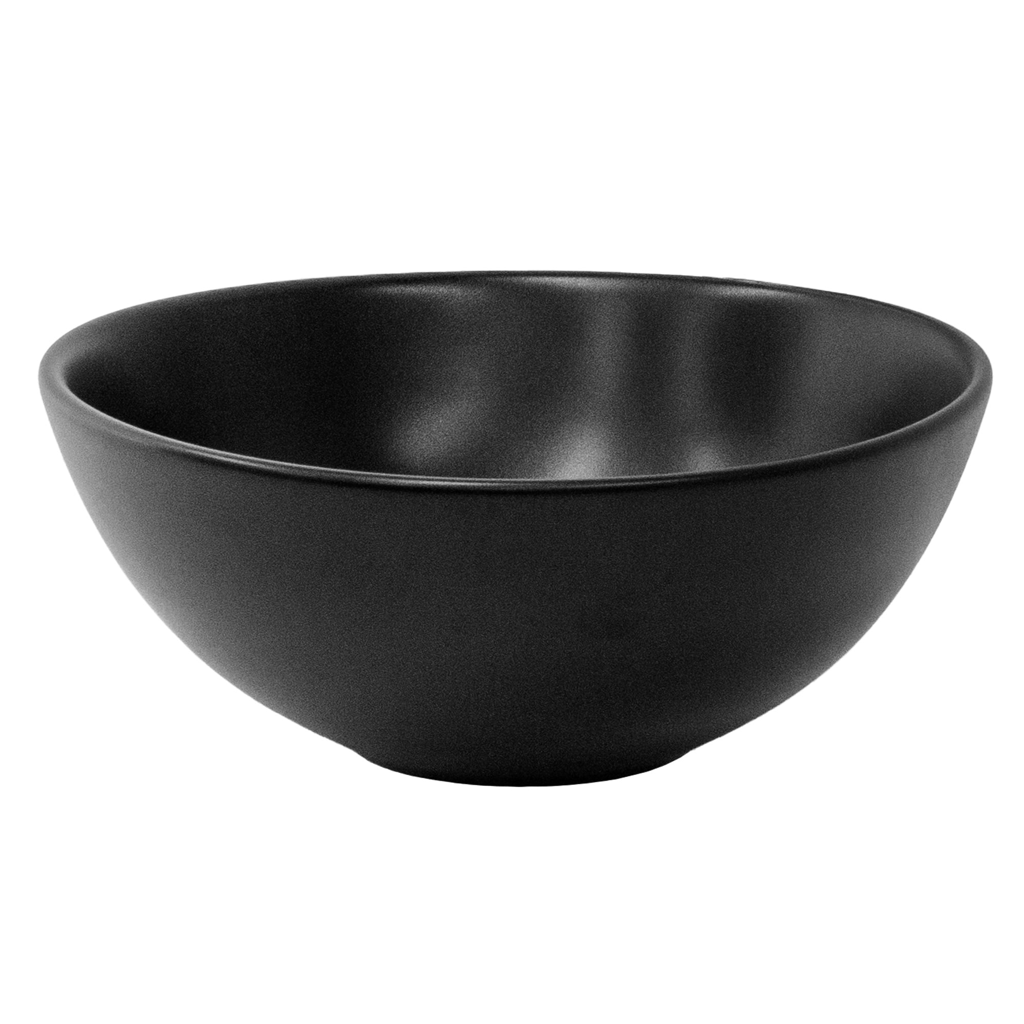 ECD Germany LuxeBath Vasque ronde céramique noire Ø400mm