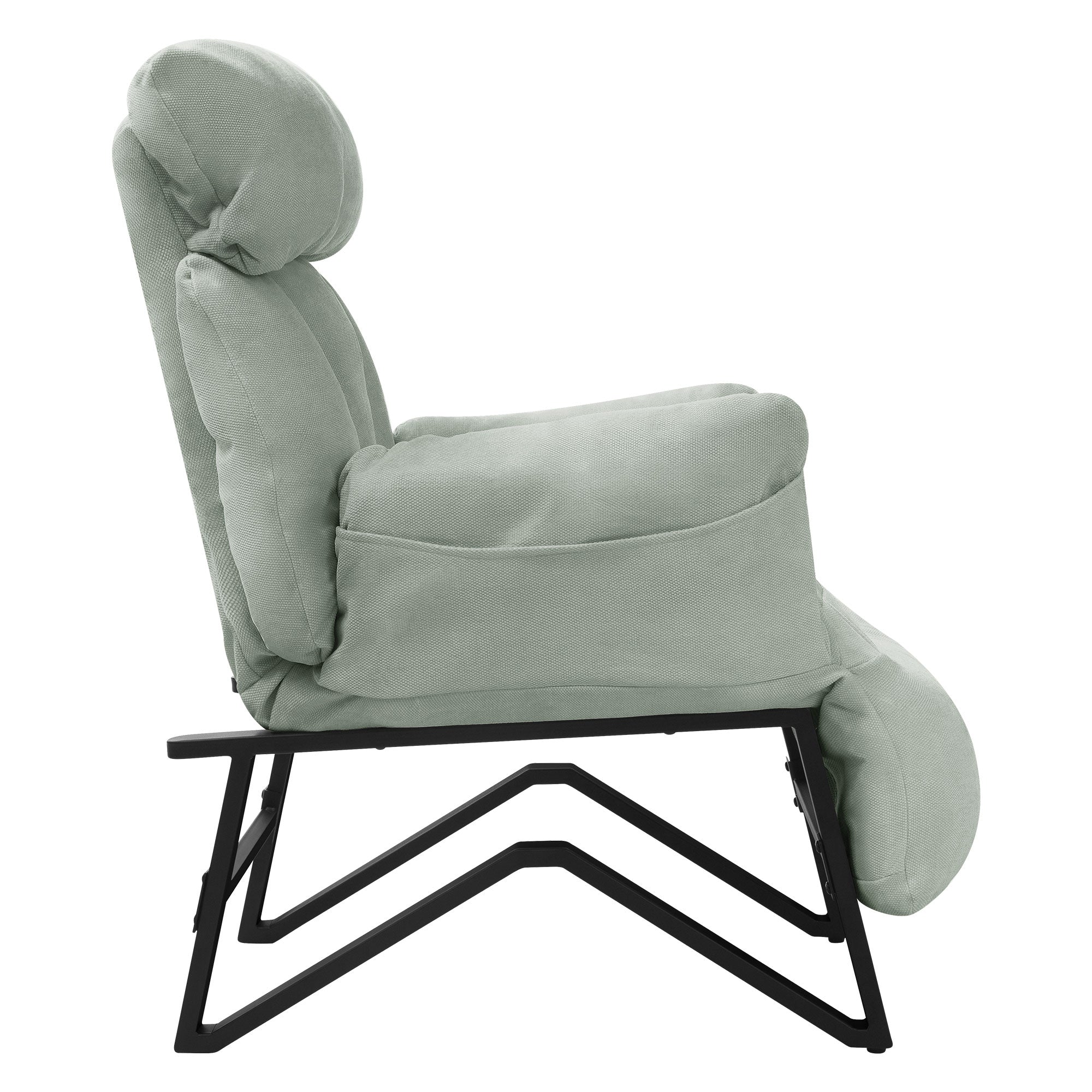 ECD Germany fauteuil relaxation lin gris vert inclinable