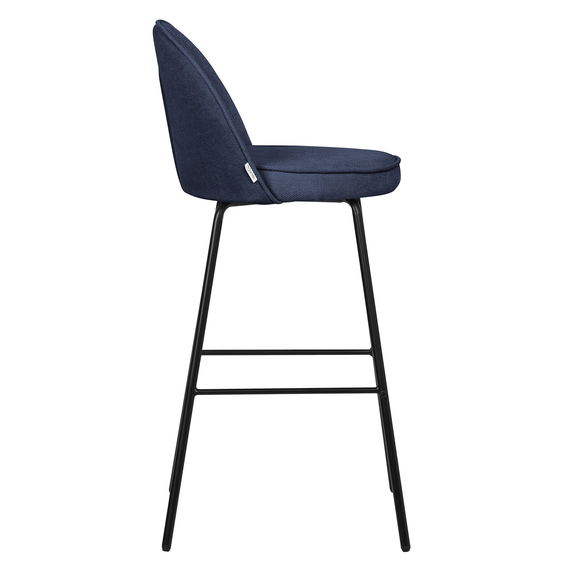 ECD Germany ML-Design tabouret bar bleu lot 2 dossier