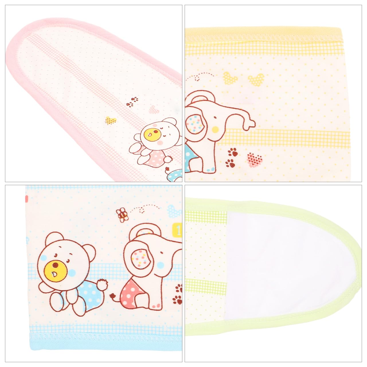 Milisten Health ceinture nombril bébé coton motifs lot 4