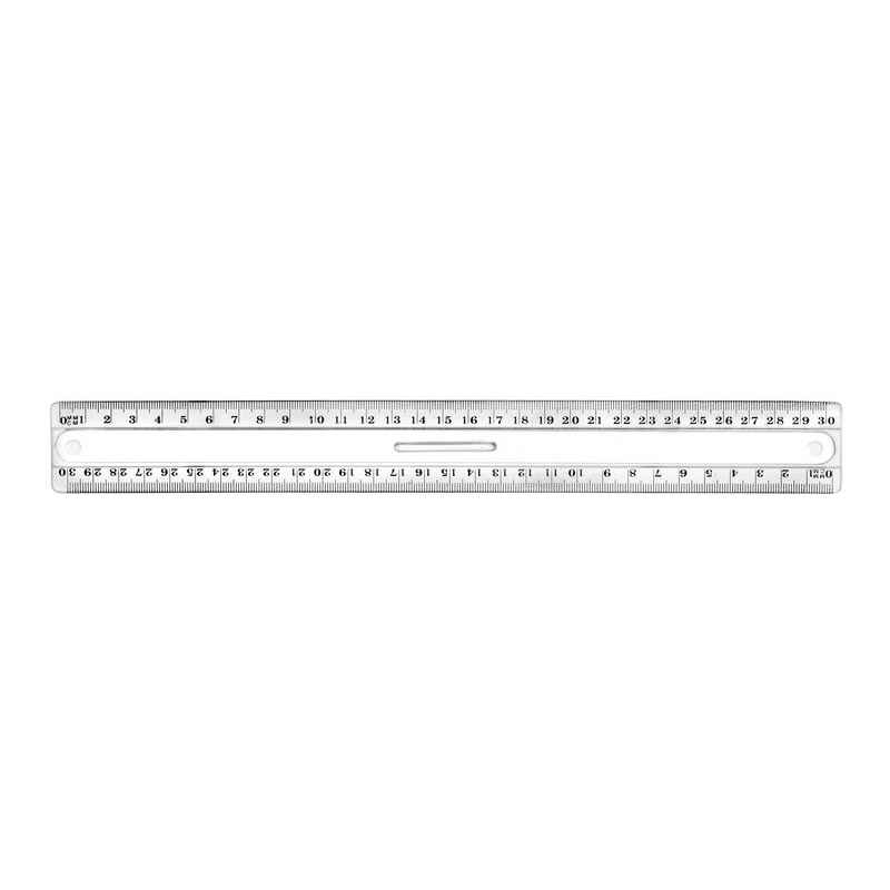 Safe Tool Fournitures scolaires Triple décimètre règle 30 cm cristal