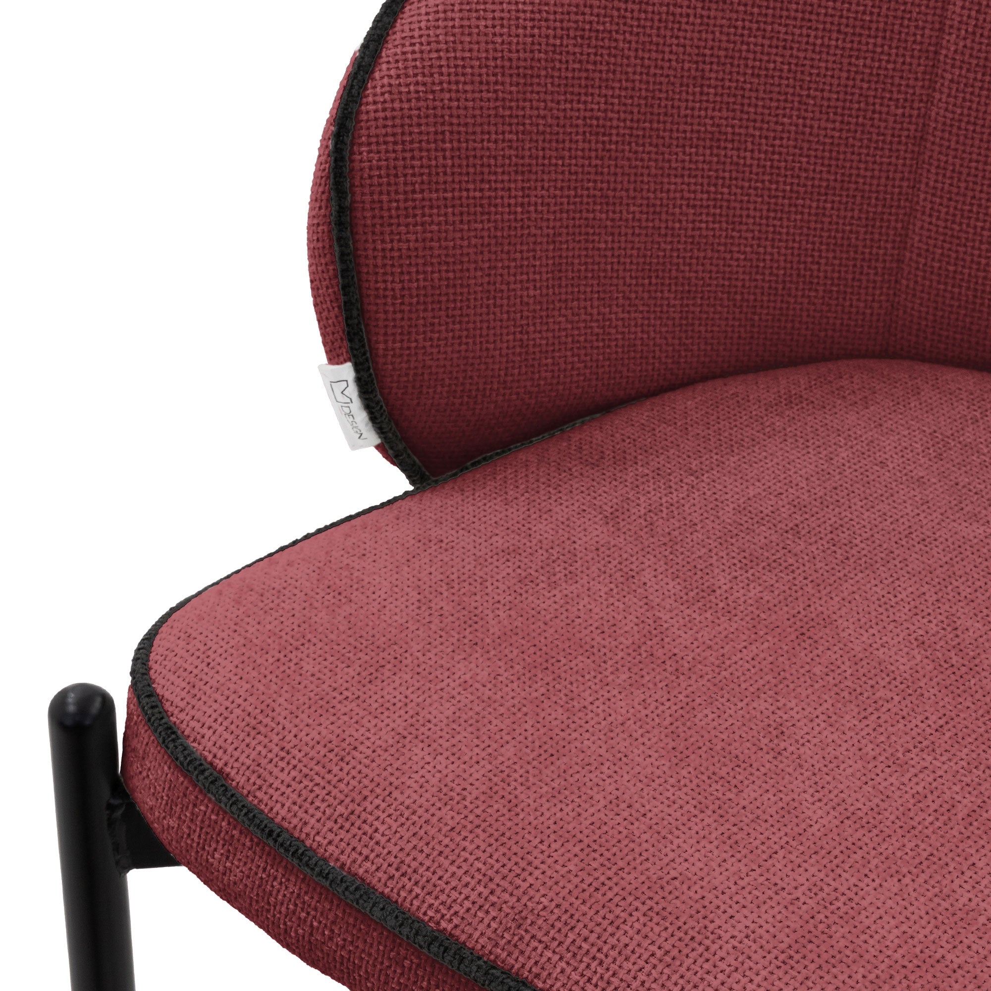 ECD Germany ML-Design tabouret de bar rouge tissu lot 2 50x101x54