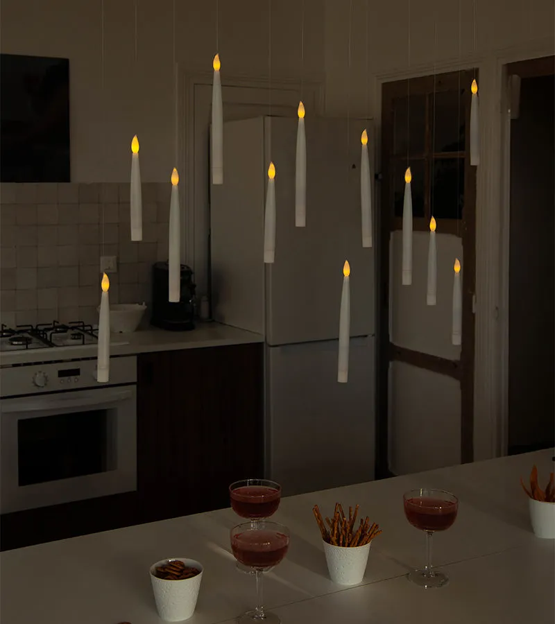 Set 12 bougies flottantes à LED déco lumineuse blanche