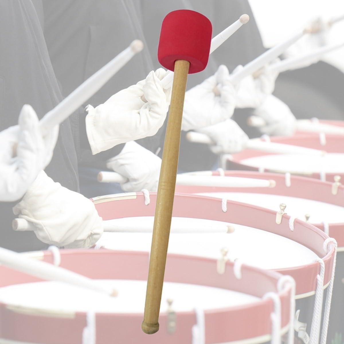 Milisten Marteau Grosse Caisse Bois Mousse Rouge 33CM