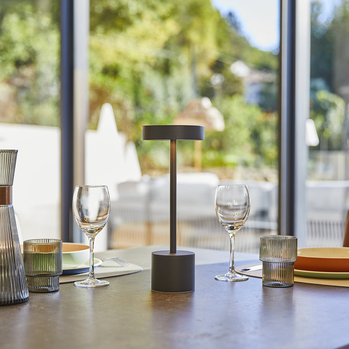 Red Deco Roby H30 lampe sans fil gris foncé tactile